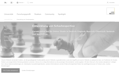 Screenshot Entwicklung von Schachexpertise
