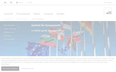 Screenshot Institut für Europarecht