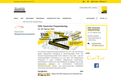 Screenshot XXIII. Deutscher Hispanistentag