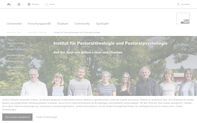 Screenshot Institut für Pastoraltheologie und Pastoralpsychologie