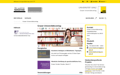 Screenshot Grazer Universitätsverlag